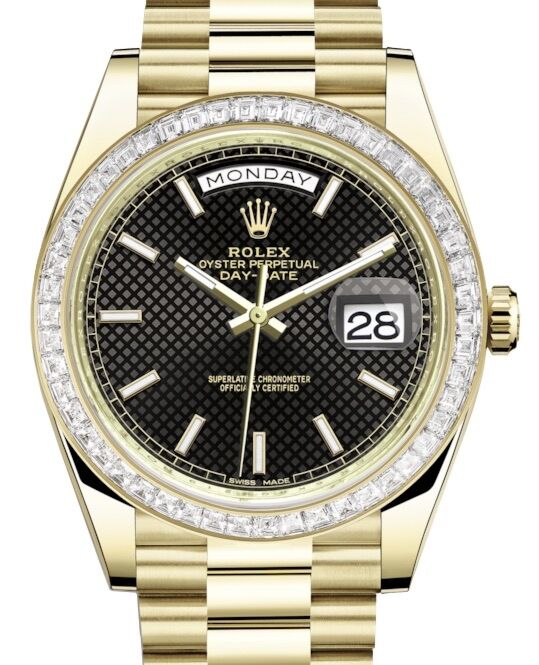 Rolex Day-Date 40 40 mm 228398TBRBSBD Yellow Gold/Diamonds Black