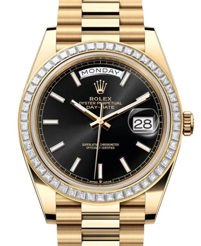 Rolex Day-Date 40 40 mm 228398TBRBS Yellow Gold/Diamonds Black