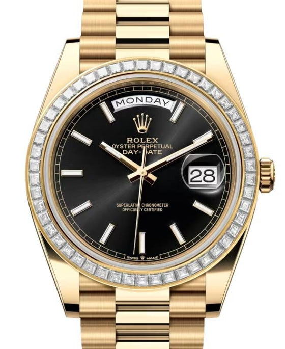 Rolex Day-Date 40 40 mm 228398TBRBS Yellow Gold/Diamonds Black