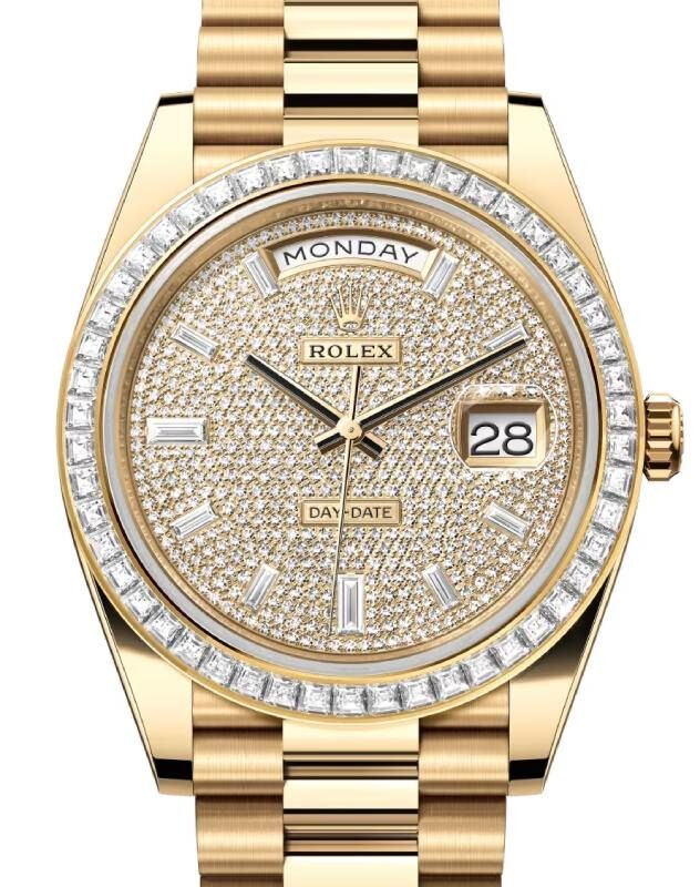 Rolex Day-Date 40 40 mm 228398TBRDPP Yellow Gold/Diamonds Diamond Pave