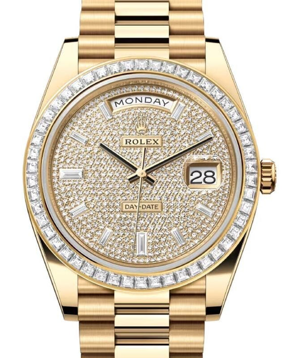 Rolex Day-Date 40 40 mm 228398TBRDPP Yellow Gold/Diamonds Diamond Pave