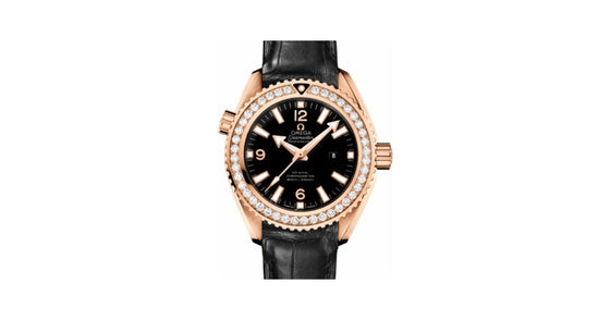 Omega Planet Ocean 600M 37.5mm Red Gold/Diamond Black Dial Leather Strap 232.58.38.20.01.001