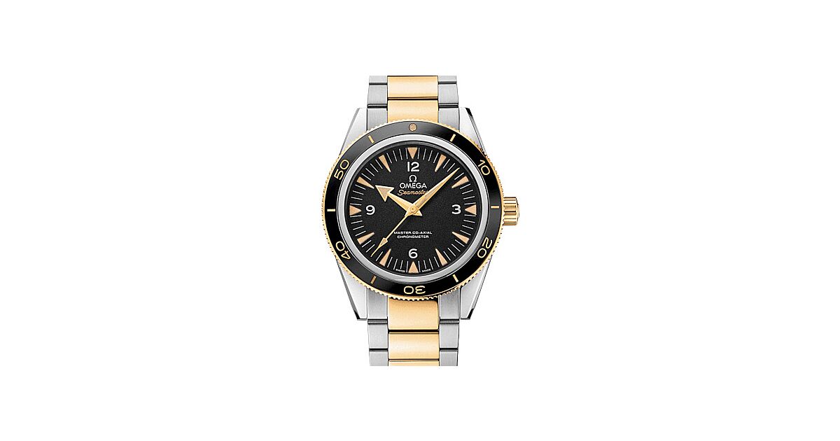 Omega Seamaster 300 Master Co-Axial Chronometer 41mm Steel/Yellow Gold Black Dial Bracelet 233.20.41.21.01.002 - BRAND NEW