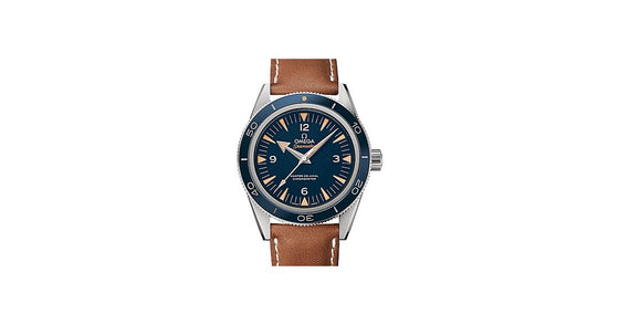 Omega Seamaster 300 Master Co-Axial 41mm Titanium Blue Arabic Index Dial Leather Strap 233.92.41.21.03.001 - BRAND NEW