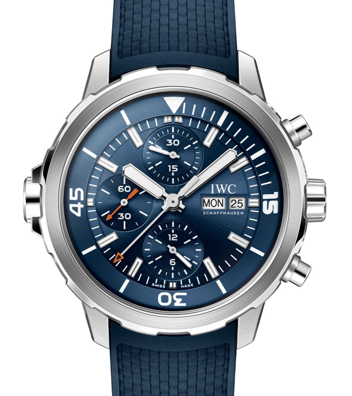 IWC Schaffhausen Aquatimer Chronograph Stainless Steel 44mm Blue Dial IW376806 - BRAND NEW