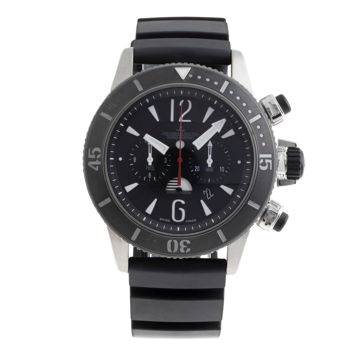 Jaeger LeCoultre Master Compressor Q178T670 159.T.C7 Black 46mm Rubber Automatic Chronograph