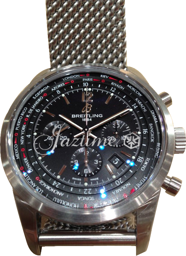 BREITLING AB0510U6|BC26|159A TRANSOCEAN UNITIME PILOT 46mm STAINLESS STEEL BRAND NEW