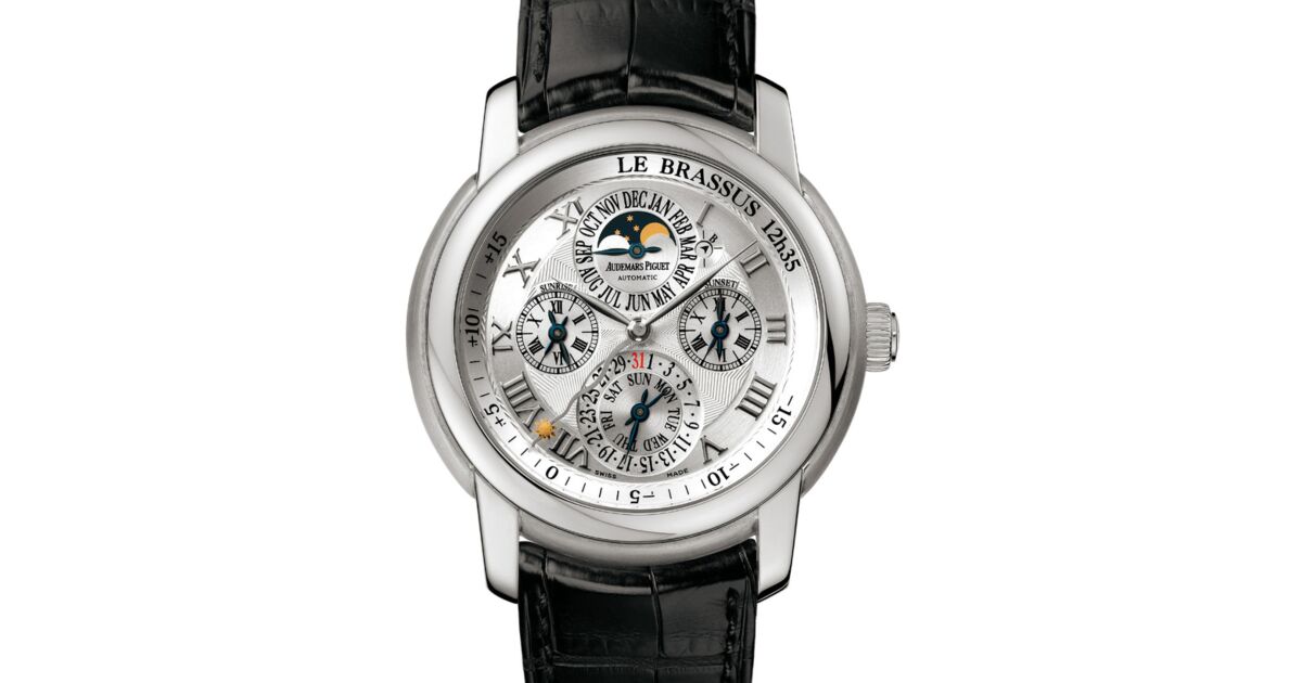 Audemars Piguet 26003BC.OO.D002CR.01 Jules Audemars Equation Of Time 43mm Silver Roman Perpetual Calendar White Gold Leather BRAND NEW