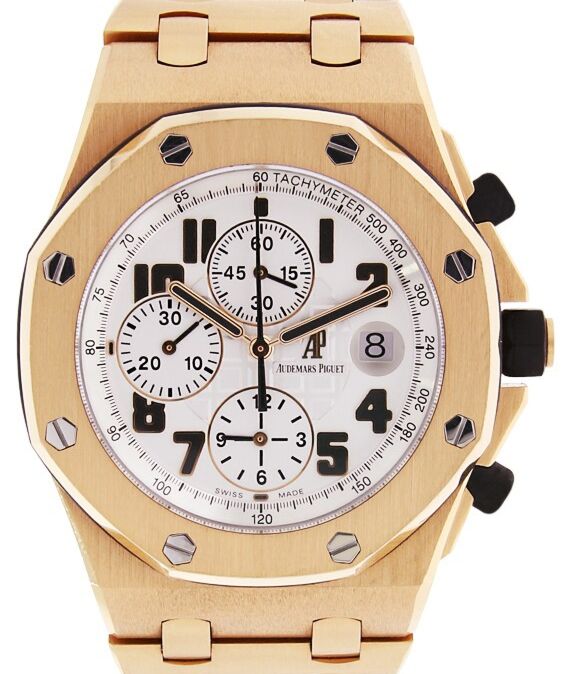 Audemars Piguet Offshore Selfwinding Chronograph 42 mm 26170OR.OO.1000OR.01 Rose Gold White