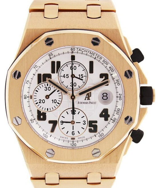 Audemars Piguet Offshore Selfwinding Chronograph 42 mm 26170OR.OO.1000OR.01 Rose Gold White
