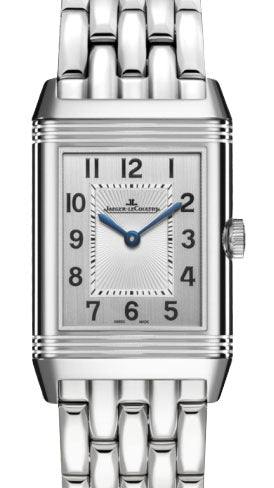 Jaeger-LeCoultre Calibre 657 Reverso Classic Small 2618130 Silver Guilloche Stainless Steel 34.2 x 21mm Quartz BRAND NEW