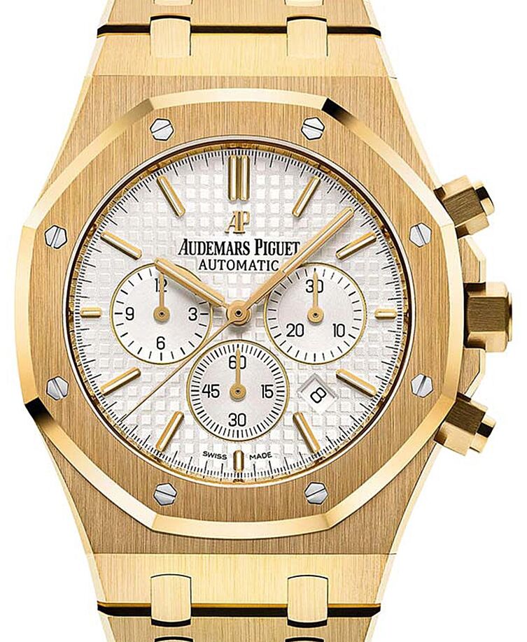 Audemars Piguet Royal Oak 41 mm 26320BA.OO.1220BA.01 Yellow Gold Silver