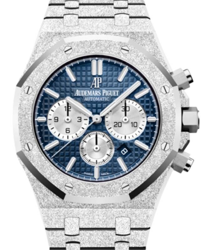 Audemars Piguet Royal Oak Frosted Gold Selfwinding Chronograph 41 mm 26331BC.GG.1224BC.02 White Gold Blue