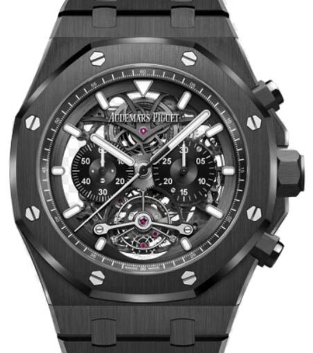 Audemars Piguet Royal Oak Tourbillon Chronograph Openworked 44 mm 26343CE.OO.1247CE.01 Ceramic Skeleton