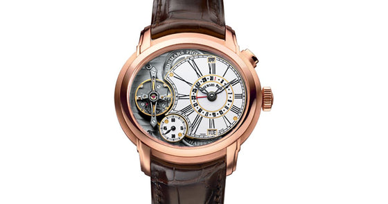 Audemars Piguet 26371OR.OO.D803CR.01 Millenary Millenary Minute Repeater 47mm White Enamel Roman Rose Gold Leather BRAND NEW