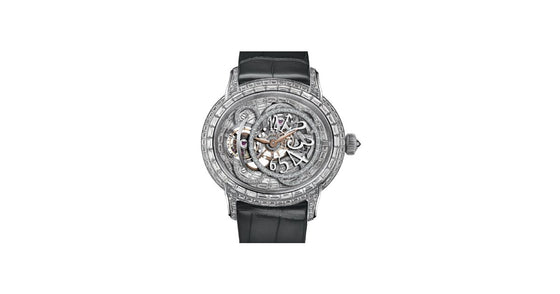 Audemars Piguet 26381BC.ZZ.D113CR.01 Millenary Tourbillon 45mm Baguette Diamond Paved Arabic White Gold Leather BRAND NEW