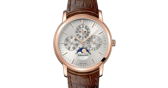 Audemars Piguet 26390OR.OO.D088CR.01 Jules Audemars Perpetual Calendar 41mm Silver Index Perpetual Calendar Rose Gold Leather BRAND NEW