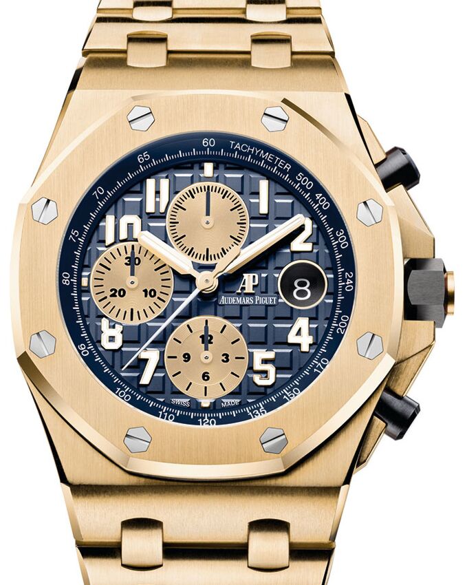 Audemars Piguet Offshore Selfwinding Chronograph 42 mm 26470BA.OO.1000BA.01 Yellow Gold Blue