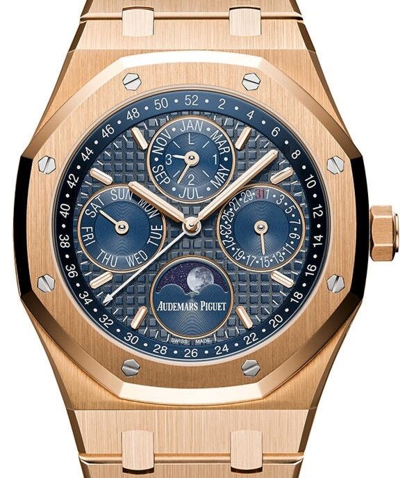 Audemars Piguet Royal Oak Perpetual Calendar 41 mm 26574OR.OO.1220OR.02 Rose Gold Blue