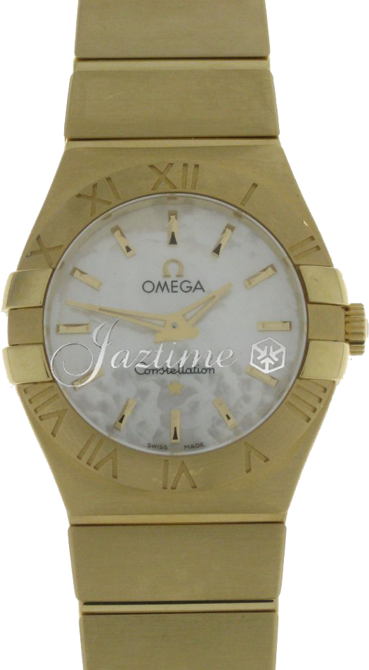 OMEGA 123.50.27.60.05.002 CONSTELLATION QUARTZ 27mm YELLOW GOLD BRAND NEW