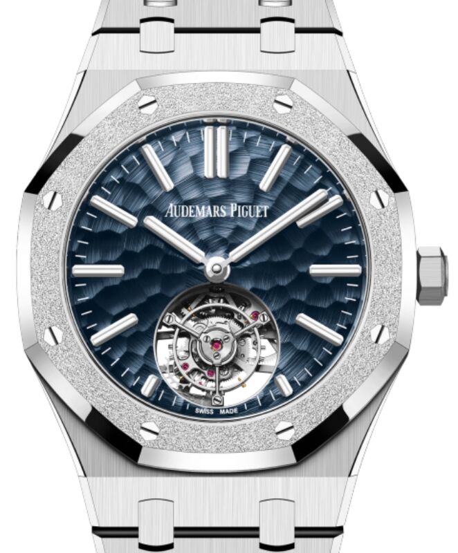 Audemars Piguet Royal Oak Flying Tourbillon 41 mm 26730BC.GG.1320BC.01 White Gold Blue