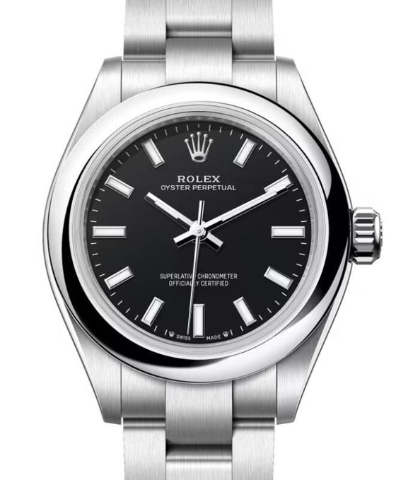 Rolex Oyster Perpetual 28 mm 276200NBLK Steel Luminous
