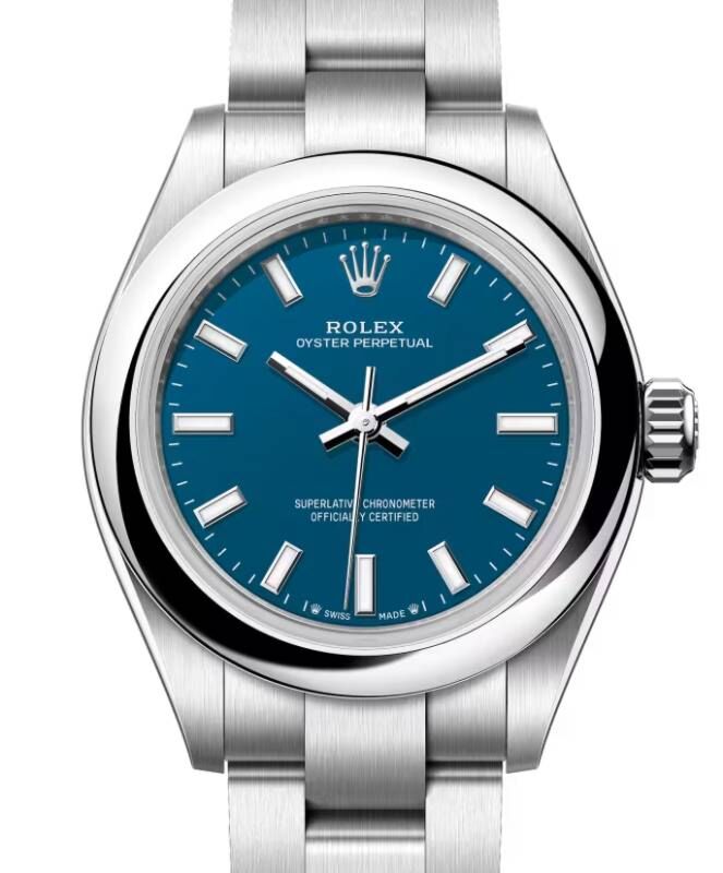 Rolex Oyster Perpetual 28 mm 276200NBLU Steel Luminous