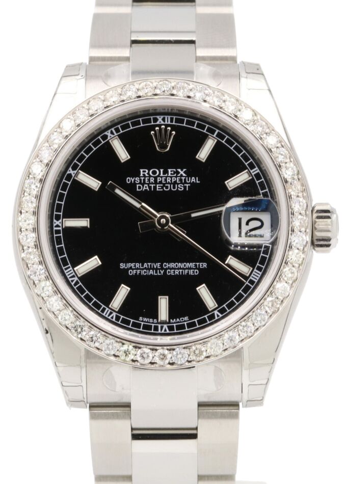 Rolex Datejust Lady 31 31 mm 278240BSDBO Steel/White Gold/Diamonds Black