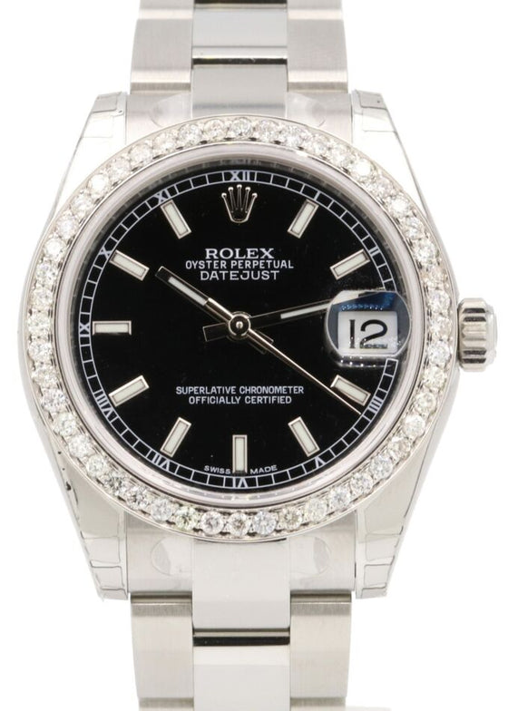 Rolex Datejust Lady 31 31 mm 278240BSDBO Steel/White Gold/Diamonds Black