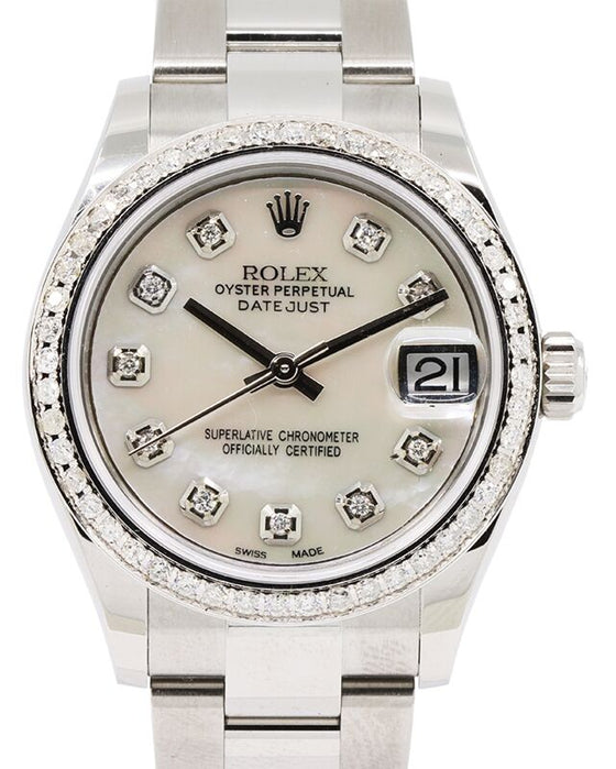 Rolex Datejust Lady 31 31 mm 278240MOPDBO Steel/White Gold/Diamonds White Mother of Pearl