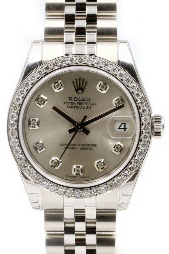 Rolex Datejust Lady 31 31 mm 278240SMOPJ Steel/White Gold/Diamonds Silver