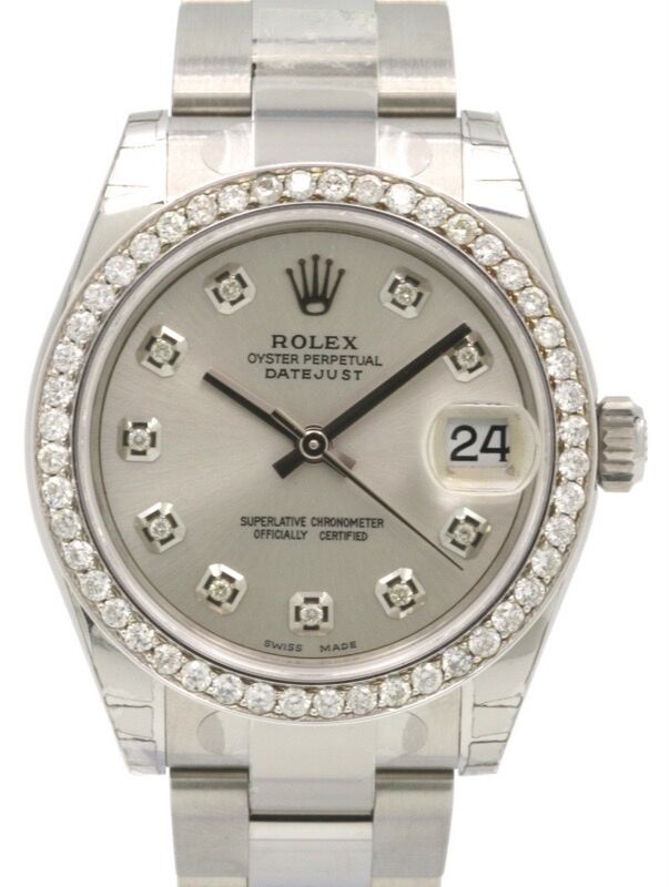 Rolex Datejust Lady 31 31 mm 278240SVDBO Steel/White Gold/Diamonds Silver