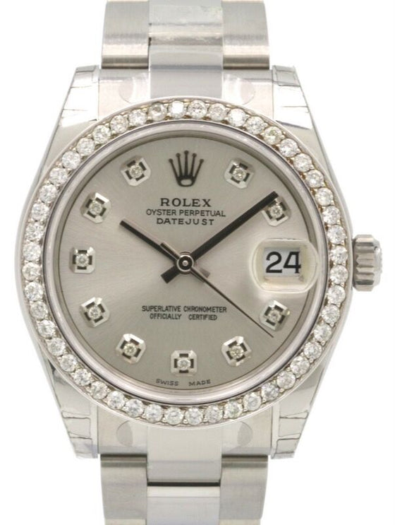 Rolex Datejust Lady 31 31 mm 278240SVDBO Steel/White Gold/Diamonds Silver