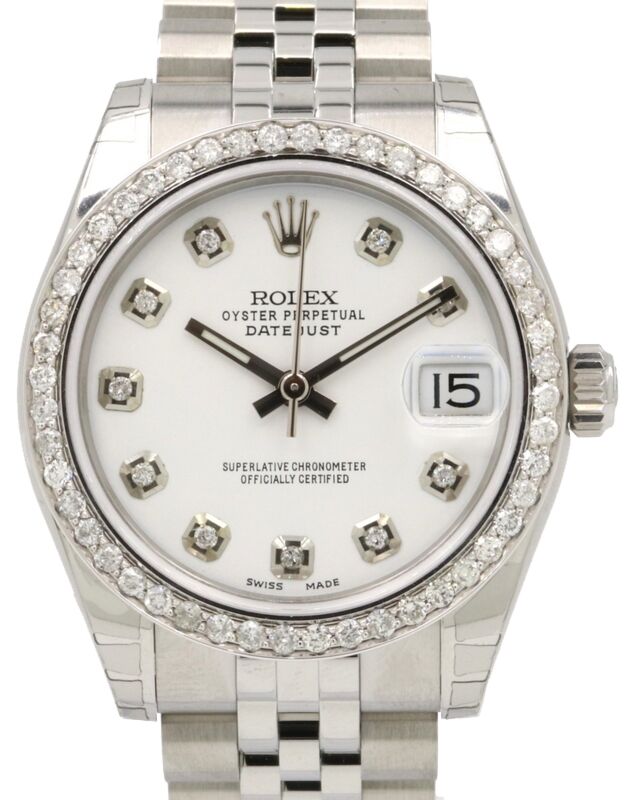 Rolex Datejust Lady 31 31 mm 278240WHTD Steel/White Gold/Diamonds White