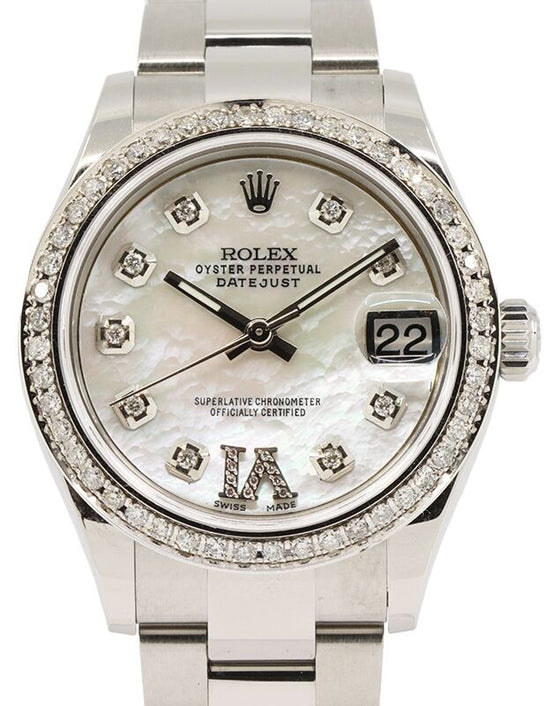 Rolex Datejust Lady 31 31 mm 278240WRDVIDBO Steel/White Gold/Diamonds White Mother of Pearl