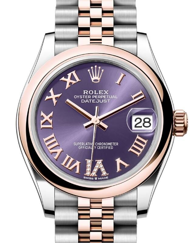 Rolex Lady-Datejust 31 31 mm 278241ARDVIJ Steel/Rose Gold Aubergine