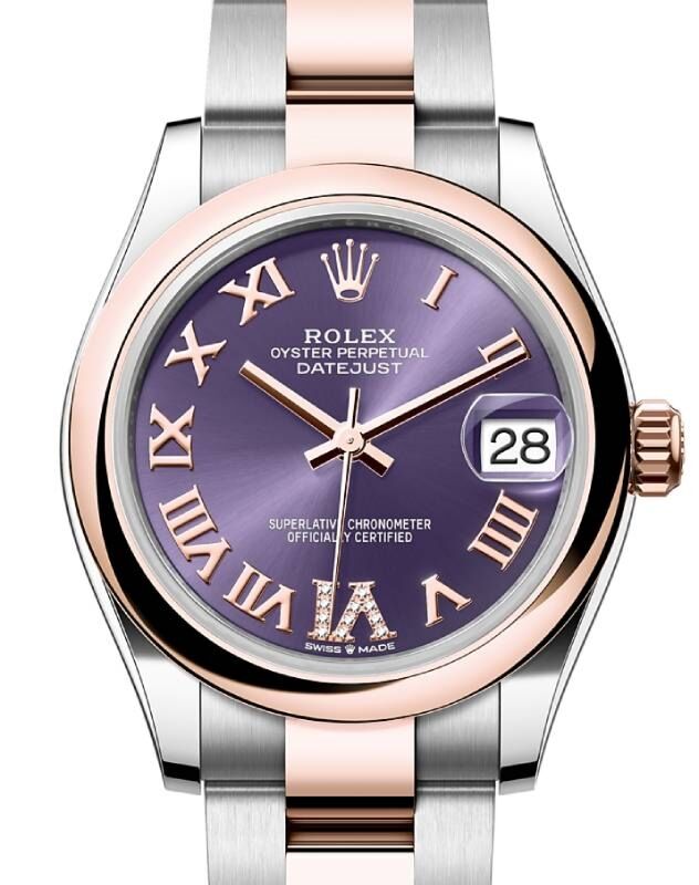 Rolex Lady-Datejust 31 31 mm 278241ARDVIO Steel/Rose Gold Aubergine