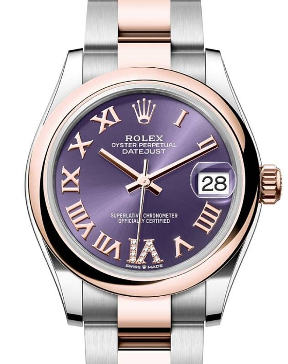 Rolex Lady-Datejust 31 31 mm 278241ARDVIO Steel/Rose Gold Aubergine