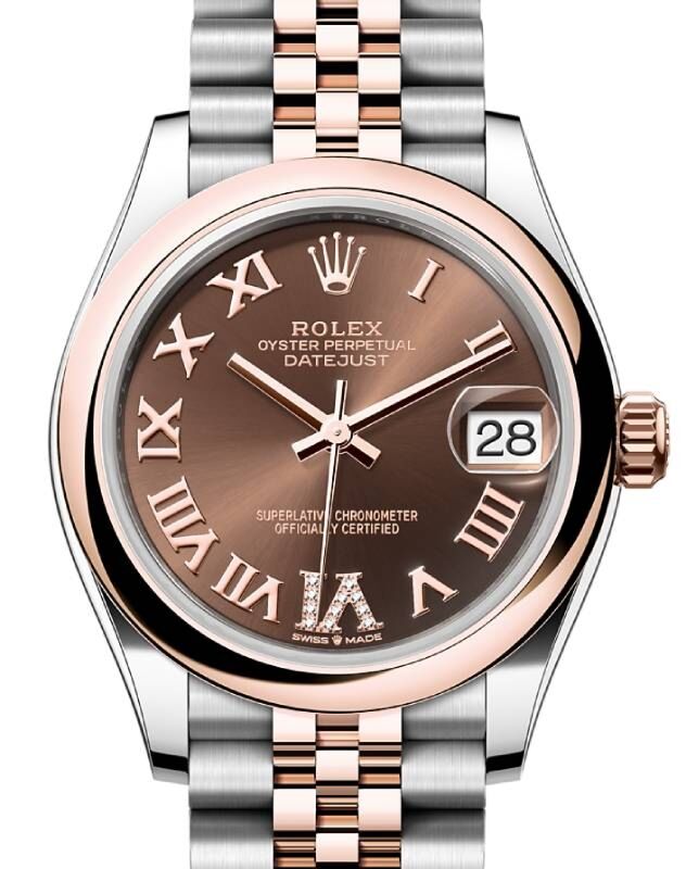 Rolex Lady-Datejust 31 31 mm 278241CRDVIJ Steel/Rose Gold Chocolate