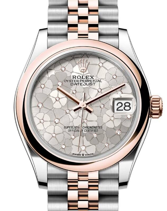 Rolex Lady-Datejust 31 31 mm 278241SVFLOMDJ Steel/Rose Gold Silver