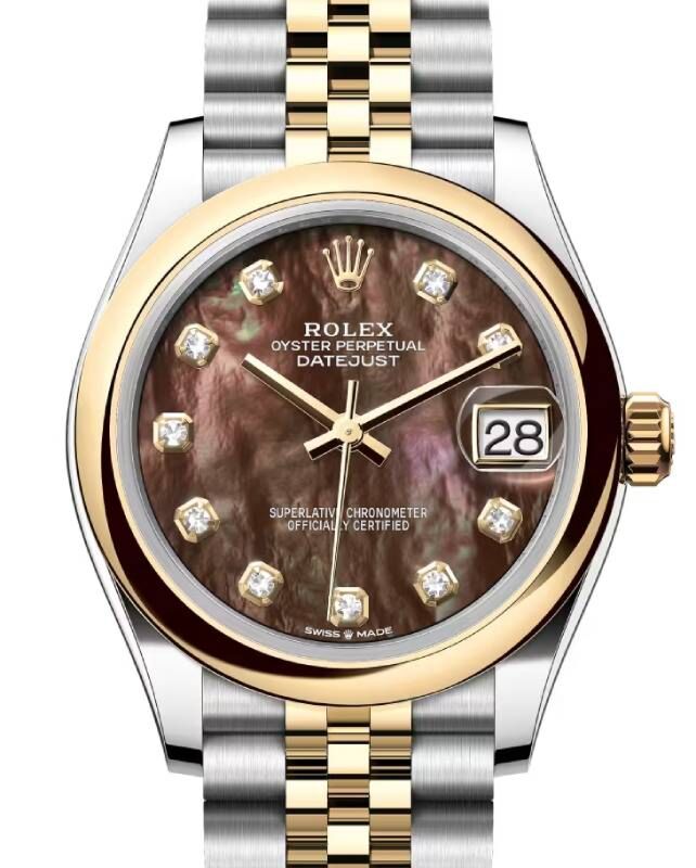 Rolex Lady-Datejust 31 31 mm 278243BMDJ Steel/Yellow Gold Black Mother of Pearl