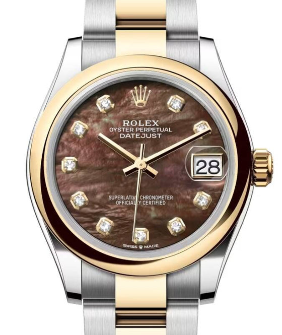 Rolex Lady-Datejust 31 31 mm 278243BMDO Steel/Yellow Gold Black Mother of Pearl