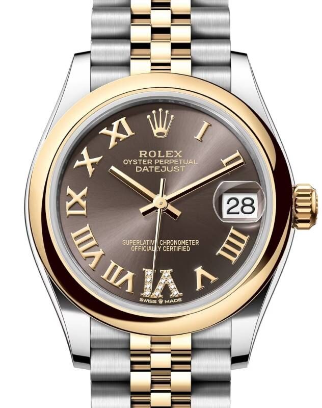 Rolex Lady-Datejust 31 31 mm 278243DGRDVIJ Steel/Yellow Gold Grey