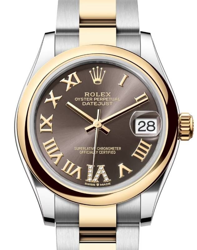 Rolex Lady-Datejust 31 31 mm 278243DGRDVIO Steel/Yellow Gold Grey