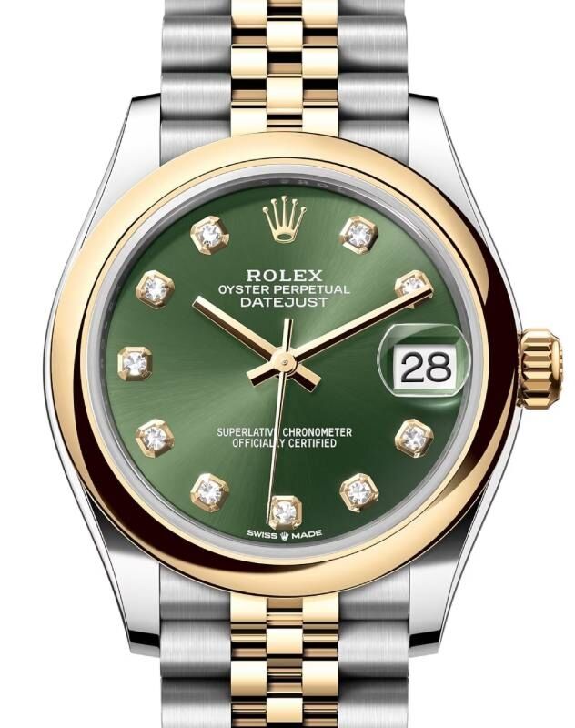 Rolex Lady-Datejust 31 31 mm 278243OGDJ Steel/Yellow Gold Green