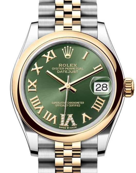 Rolex Lady-Datejust 31 31 mm 278243OGRDVIJ Steel/Yellow Gold Green