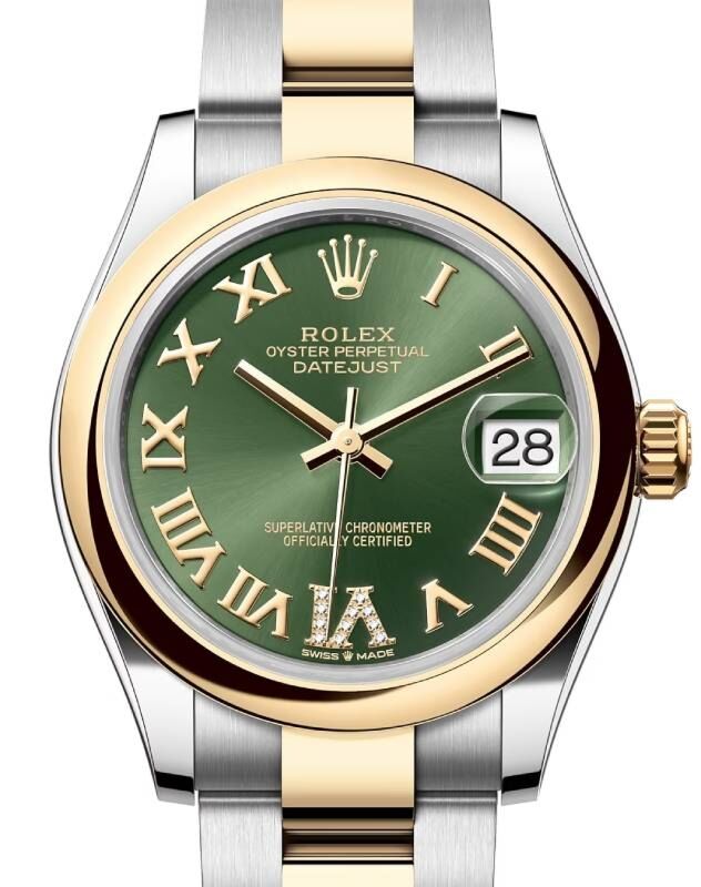 Rolex Lady-Datejust 31 31 mm 278243OGRDVIO Steel/Yellow Gold Green