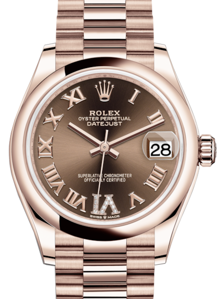 Rolex Lady-Datejust 31 31 mm 278245CRDVIP Rose Gold Chocolate