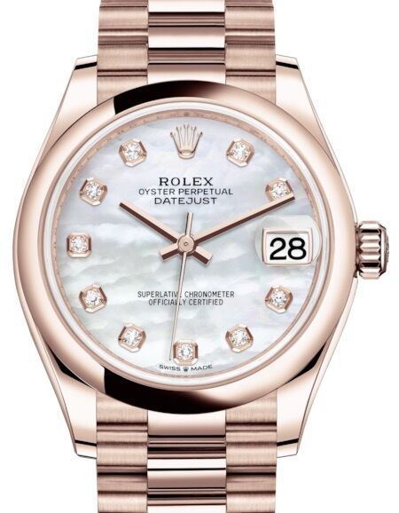 Rolex Datejust 31 31 mm 278245MOPDP Rose Gold White Mother of Pearl