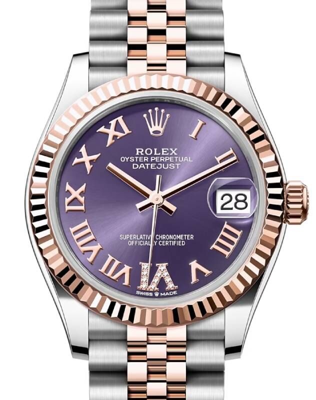 Rolex Lady-Datejust 31 31 mm 278271ARDVIJ Steel/Rose Gold Aubergine